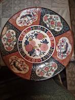 Twee decoratieve borden met pauw motief 38cm doorsnee, Ophalen of Verzenden