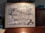 Oude kaart Groningen, Blaauw, ingelijst, Antiek en Kunst, Ophalen of Verzenden