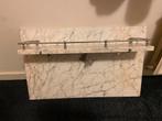 Marmeren Wastafel planchet met Stang, Ophalen, Gebruikt, 50 tot 100 cm, Minder dan 100 cm