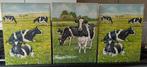 3x canvas met afbeelding koeien, Ophalen, Gebruikt, Schilderij