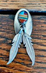 Zuni inlay oorbel, Verzamelen, Speldjes, Pins en Buttons, Ophalen of Verzenden, Zo goed als nieuw