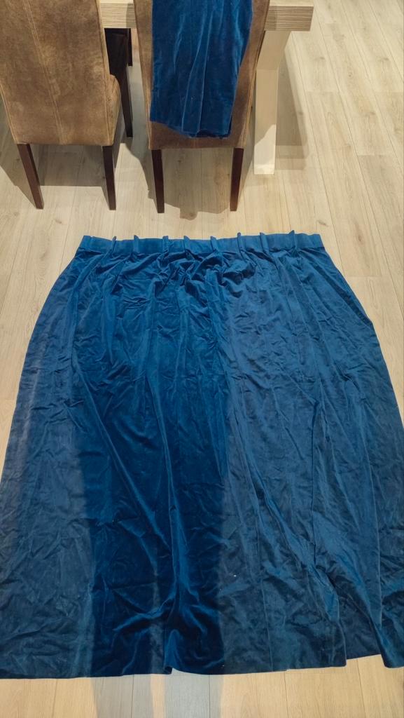 2 Blauwe Gordijnen - Max 200x160cm, Huis en Inrichting, Stoffering | Gordijnen en Lamellen, 150 tot 200 cm, Ophalen of Verzenden
