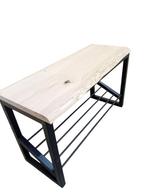 Schoenenrek nieuw | industrieel | eiken boomstamblad, Ophalen, Tafel en meer, Info@tafelenmeer.nl, Nieuw