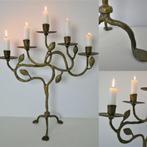 5 Armige kandelaar met takken en bladeren op een driepoot, Ophalen of Verzenden, Overige materialen