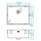 spoelbak Caressi CAPP50R10 RVS nieuw in doos, Huis en Inrichting, Keuken | Keukenelementen, Info@dpsbv.nl, DPSBV, Overige kleuren