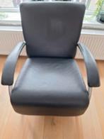 Leren zwarte Fauteuil - Pelle Divani, Huis en Inrichting, Ophalen, Strak, Gebruikt, Zwart