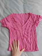 Roze Viscose T-shirt XS-S, Ophalen of Verzenden, Zo goed als nieuw, Korte mouw, Roze