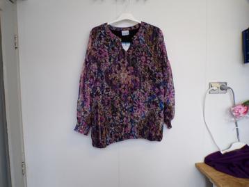 Multicolor voile tuniek Zhenzi maat L - 50/52 nieuw! beschikbaar voor biedingen