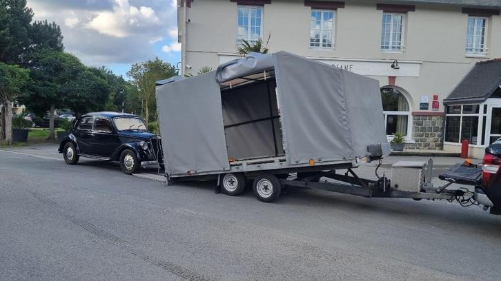 Multifunctionele gesloten autotransporter / aanhangwagen., Auto diversen, Aanhangers en Bagagewagens, Ophalen
