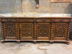 Uniek antiek eiken dressoir / 260 cm breed, Antiek en Kunst, Antiek | Meubels | Kasten, Ophalen of Verzenden