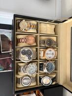 Leuke horloges te koop met doos, Sieraden, Tassen en Uiterlijk, Horloges | Heren, Ophalen of Verzenden, Zo goed als nieuw, Staal