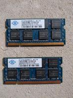 2x 1GB DDR2 Laptop Geheugen, Computers en Software, RAM geheugen, Ophalen of Verzenden, DDR2, Laptop, Gebruikt