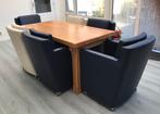 eetkamer stoelen 6 stuks op wieltjes, Ophalen, Gebruikt, 4 tot 6 stoelen