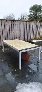 Marmeren tuintafel, Tuin en Terras, Tuintafels, Ophalen of Verzenden, Gebruikt, Rechthoekig, Metaal