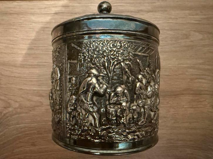 Antiek Doosje met Deksel, Antiek en Kunst, Antiek | Goud en Zilver, Zilver, Ophalen of Verzenden