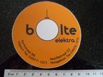sticker bolte elektra hapert hoogeloon logo, Verzamelen, Stickers, Verzenden, Zo goed als nieuw, Bedrijf of Vereniging