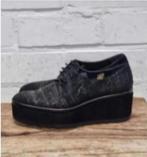 JHAY - Leren platform veterschoenen maat 40 - Nieuw €129, JHAY, Schoenen met lage hakken, Zwart, Nieuw