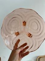 Art-Deco schaal roze persglas walther, Antiek en Kunst, Ophalen of Verzenden