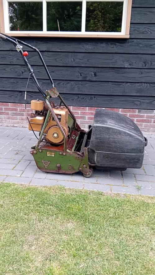 Webb 60 cm kooimaaier., Tuin en Terras, Grasmaaiers, Gebruikt, Benzine-grasmaaier, 50 cm of meer, Kooimesmaaier, Opvangbak, Ophalen