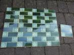 3,9m2 Groene art nouveau wandtegels met bloem 170st, Antiek en Kunst, Antiek | Wandborden en Tegels, Ophalen