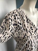 G-Max Leopard luipaard travelstof top l wit zwart, Kleding | Dames, Wit, Maat 42/44 (L), Ophalen of Verzenden, Zo goed als nieuw