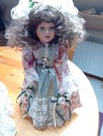 3 Vintage Poppen met Stenen Gezicht, Ophalen of Verzenden, Gebruikt, Pop