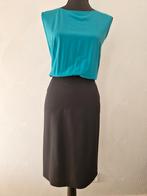 La dress ladress jurk maat 40 L kokerjurk zwart turquoise., Kleding | Dames, Maat 38/40 (M), Zwart, Cocktailjurk, Ophalen of Verzenden