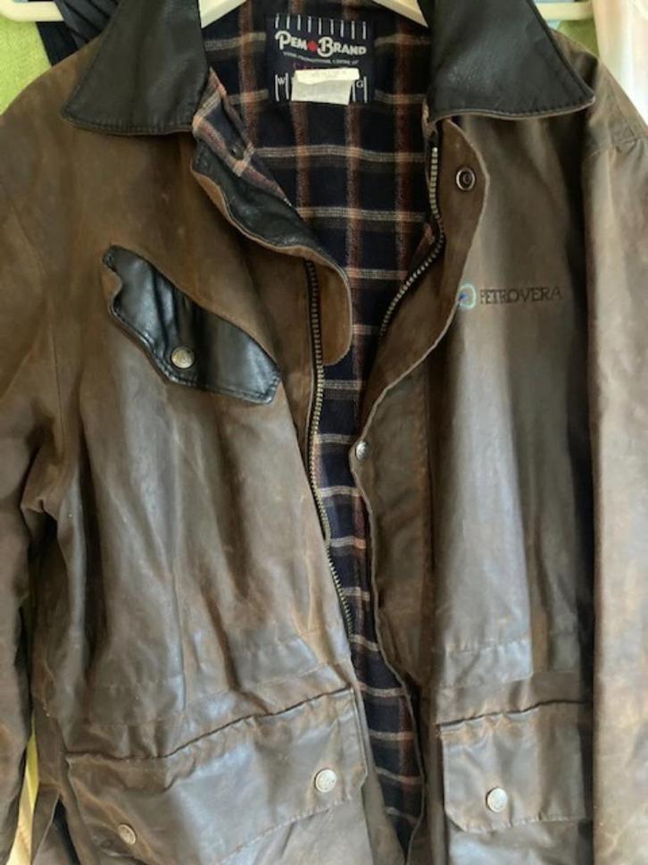 WAX JAS / VINTAGE / CANADA / WINNIPEG  /  SIZE M / BRUIN, Kleding | Dames, Jassen | Winter, Gedragen, Maat 38/40 (M), Bruin, Verzenden