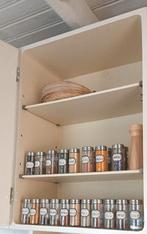 Vintage_Bruynzeel Keukenkastje, (Piet Zwart), Huis en Inrichting, Ophalen, Beige, 50 tot 100 cm, Minder dan 100 cm