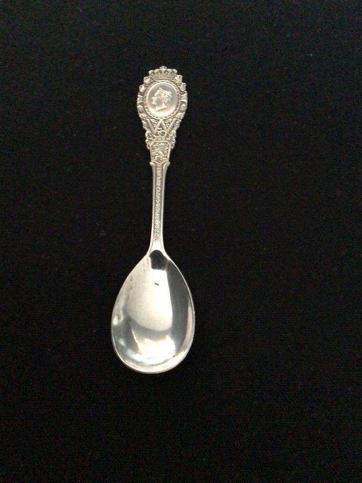 Wilhelmina  jubileum lepel, Georg Nisson, 1948, Gero 90 GN, Antiek en Kunst, Antiek | Bestek, Ophalen of Verzenden