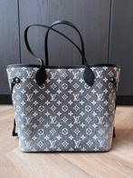 Louis Vuitton Neverfull m in grijs/zwart denim, Ophalen of Verzenden, Zo goed als nieuw, Grijs