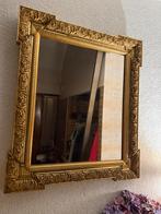Oude spiegel met gouden lijst, Antiek en Kunst, Ophalen, Rechthoekig, 50 tot 100 cm, Minder dan 100 cm