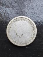 25 cent wilhelmina 1912 zilver, Postzegels en Munten, Munten | Nederland, Zilver, Koningin Wilhelmina, Ophalen of Verzenden, 25 cent