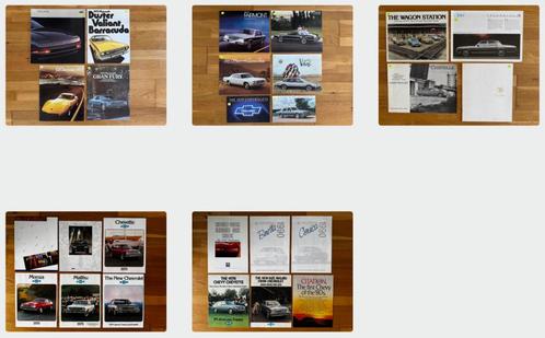 26 x Cadillac, Chevrolet, Ford, Plymouth folders, Boeken, Auto's | Folders en Tijdschriften, Gelezen, Ophalen of Verzenden