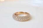 18 Karaat Gouden Ring Met 1.00 Ct Diamanten Pavé, Ophalen of Verzenden, Zo goed als nieuw, 17 tot 18, Met edelsteen