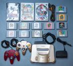 Japanse Gouden Nintendo 64 + 14 Games en 2 Controllers, Met 2 controllers, Gebruikt, Verzenden, Met games