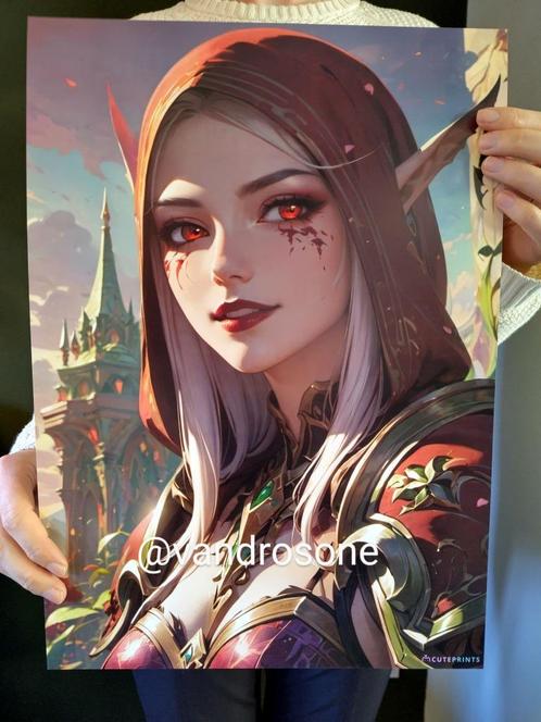 Sylvanas print game poster World of Warcraft, Huis en Inrichting, Woonaccessoires | Wanddecoraties, Nieuw, Ophalen of Verzenden