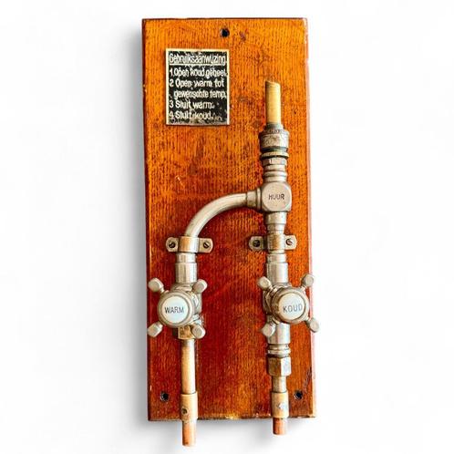 Antieke messing water of badkranen (ca 1910-1920), Doe-het-zelf en Verbouw, Sanitair, Gebruikt, Kraan, Koper, Ophalen of Verzenden