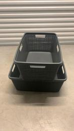Wasmand 2 x z.g.a.n., Huis en Inrichting, Ophalen, Zo goed als nieuw, Zwart, Overige typen