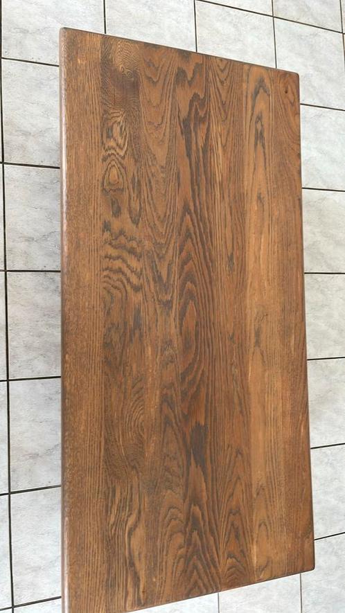 Eiken met grey look nerf. 130/63, Huis en Inrichting, Tafels | Salontafels, Zo goed als nieuw, Minder dan 50 cm, 50 tot 100 cm
