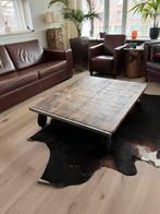 Grote industriele salontafel met wielen, Ophalen, Gebruikt, Metaal, Minder dan 50 cm