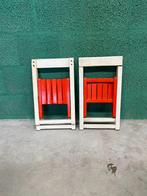 Set van Twee Design Kinderklapstoeltjes - Rood en Wit, Stijl, Antiek en Kunst, Curiosa en Brocante, Ophalen