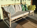 Bamboe Tuinbank met Kussens 180 cm, Ophalen, Hout