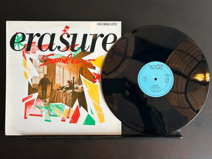 Erasure - Sometimes 12” vinyl maxi single, Cd's en Dvd's, Vinyl | Pop, Zo goed als nieuw, 1980 tot 2000, 12 inch, Ophalen of Verzenden