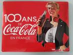Coca - Cola 100 jaar blikken reclamebord., Verzamelen, Merken en Reclamevoorwerpen, Reclamebord, Ophalen of Verzenden, Zo goed als nieuw