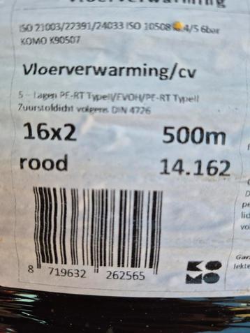 Vloerverwarming slang PE-RT 5-laags 16x2mm 500m beschikbaar voor biedingen