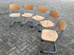 5 Vintage Industriële werk/school stoelen., Huis en Inrichting, Stoelen, Ophalen, Gebruikt, Overige kleuren, Metaal