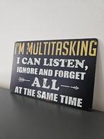 Mancave/bar/garage wanddecoratie 'multitasking', Ophalen of Verzenden, Nieuw