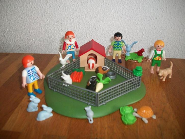 3210 cavia verblijf met schildpad en 4 kinderen, Kinderen en Baby's, Speelgoed | Playmobil, Zo goed als nieuw, Complete set, Ophalen of Verzenden