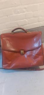 Oude leren tas van Texier, 30 cm of meer, Bruin, Minder dan 35 cm, Ophalen of Verzenden